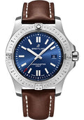 breitling-colt-automatic-watch-stainless-steel-blue-dial-brown-calfskin-leather-strap-folding-buckle-a17388101c1x4