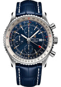 breitling-navitimer-chronograph-gmt-46-watch-steel-blue-dial-blue-alligator-strap-folding-buckle-a24322121c2p2