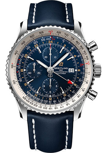 breitling-navitimer-chronograph-gmt-46-watch-steel-blue-dial-blue-leather-strap-tang-buckle-a24322121c2x1