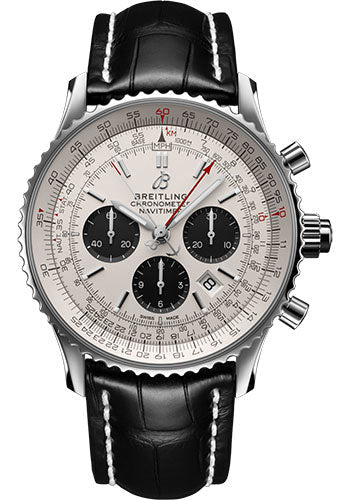 breitling-navitimer-b03-chronograph-rattrapante-45-watch-steel-silver-dial-black-alligator-strap-tang-buckle-ab0310211g1p2