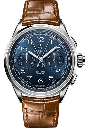 breitling-premier-b15-duograph-42-watch-stainless-steel-blue-dial-gold-brown-alligator-leather-strap-folding-buckle-ab1510171c1p1