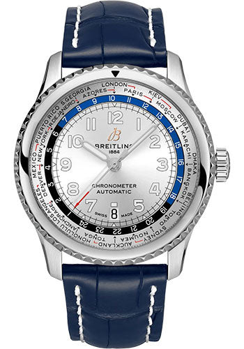 breitling-aviator-8-b35-automatic-unitime-43-watch-stainless-steel-silver-dial-blue-alligator-leather-strap-folding-buckle-ab3521u01g1p4