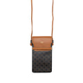 celine-phone-pouch-with-flap-triomphe-canvas-lambskin-tan