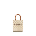 celine-mini-vertical-cabas-triomphe-canvas-calfskin-white-ghw-1