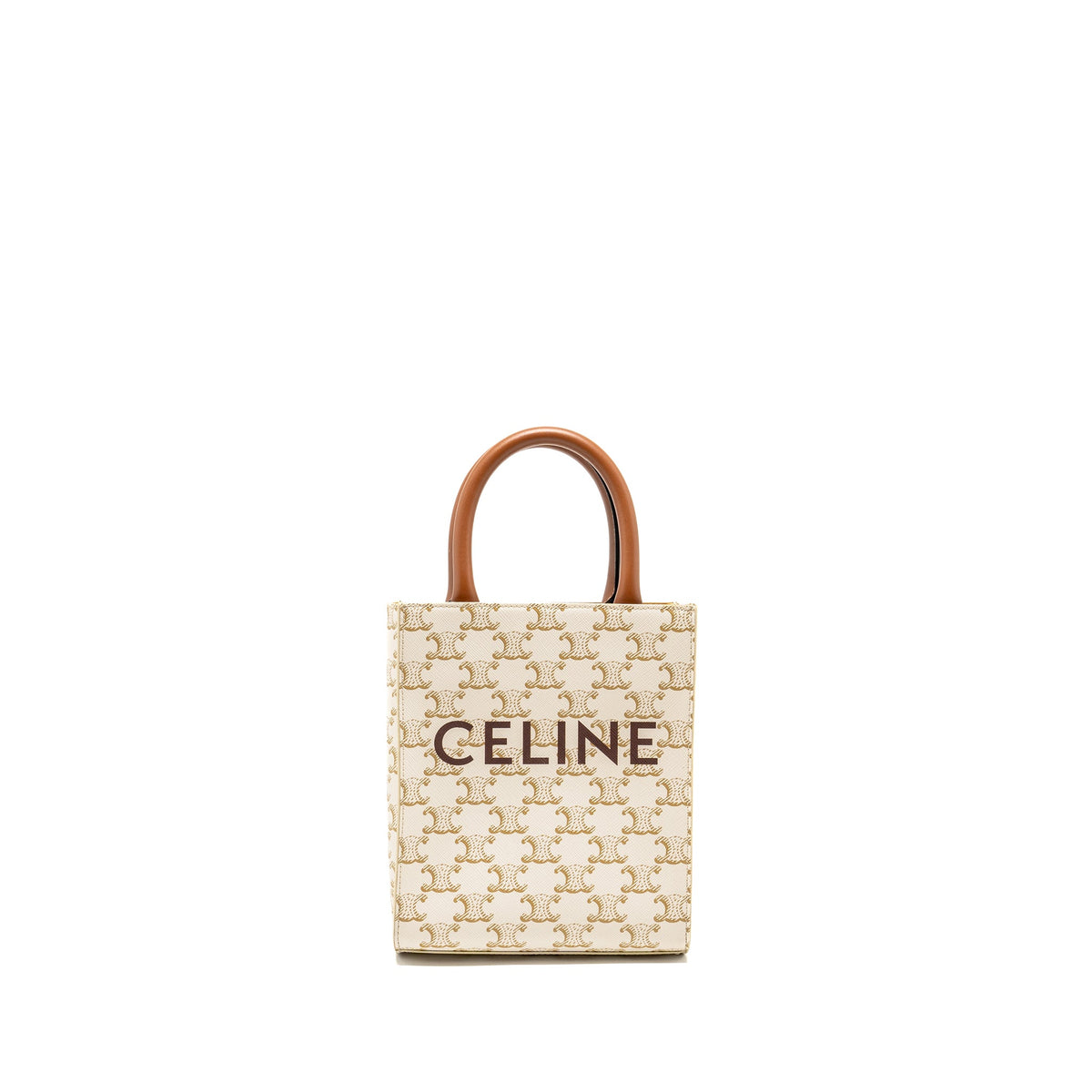 celine-mini-vertical-cabas-triomphe-canvas-calfskin-white-ghw-1