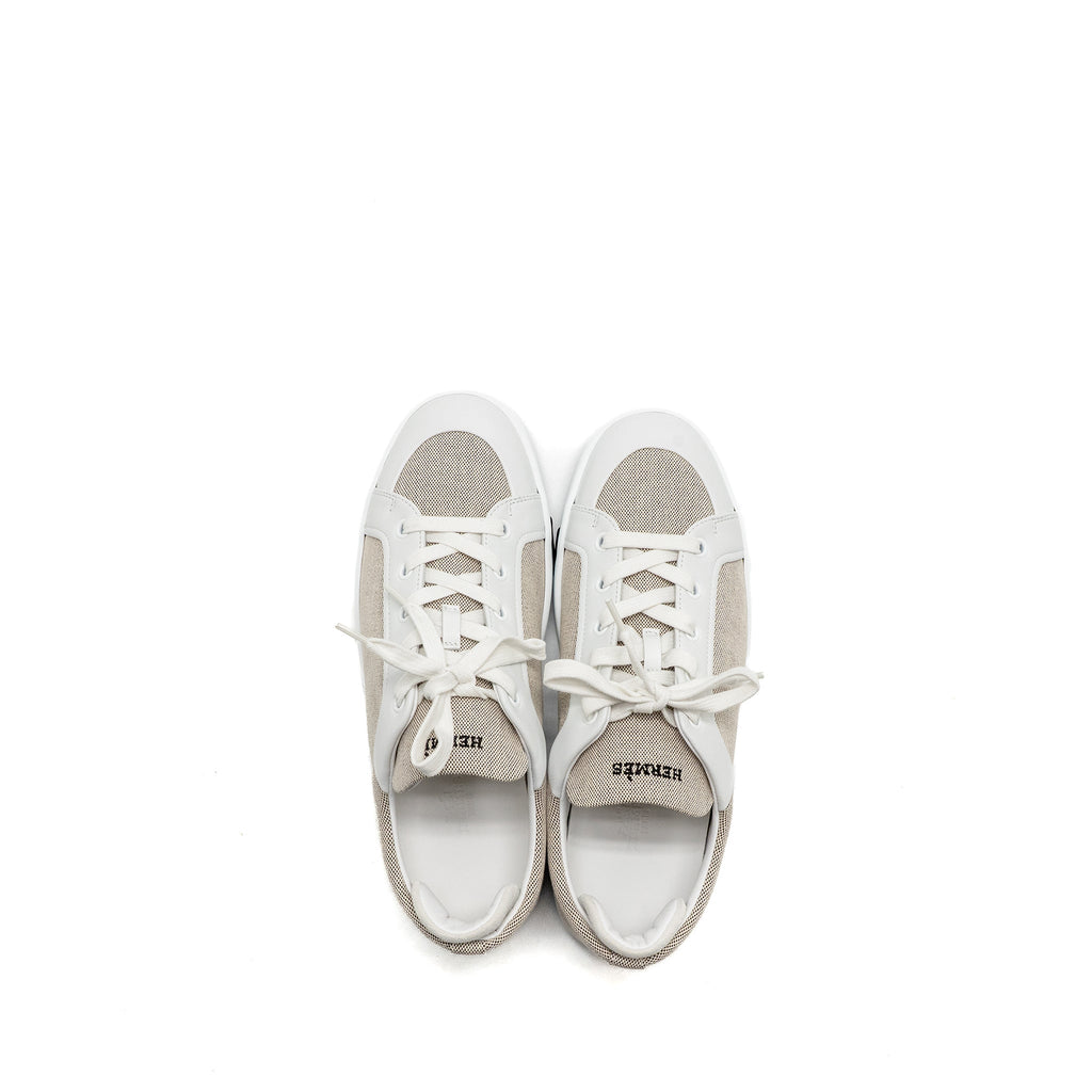hermes-size-39-femme-kid-sneaker-toile-h-leather-prunoir-blanc