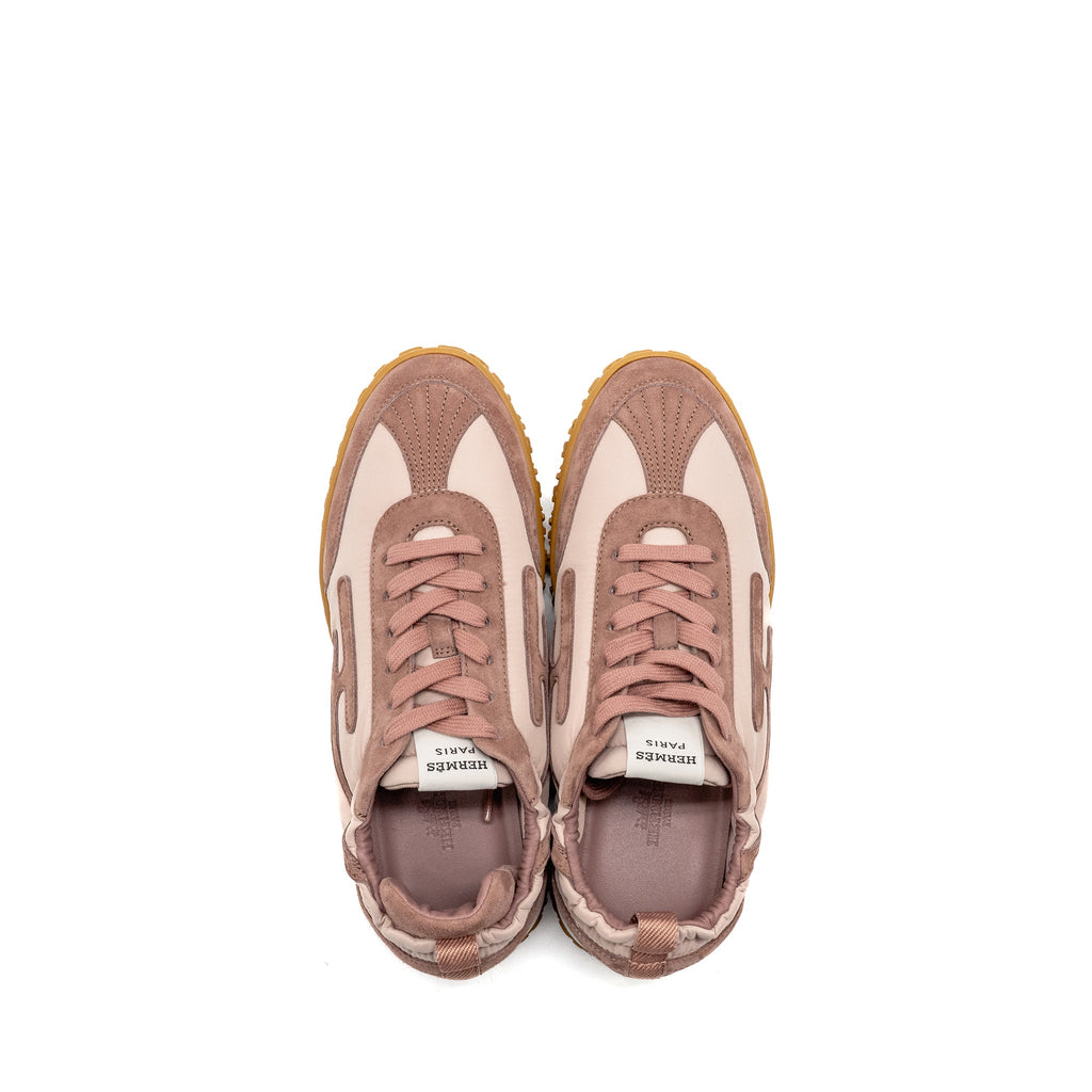 hermes-size-37-femme-jet-sneaker-chevre-velours-rose-antique