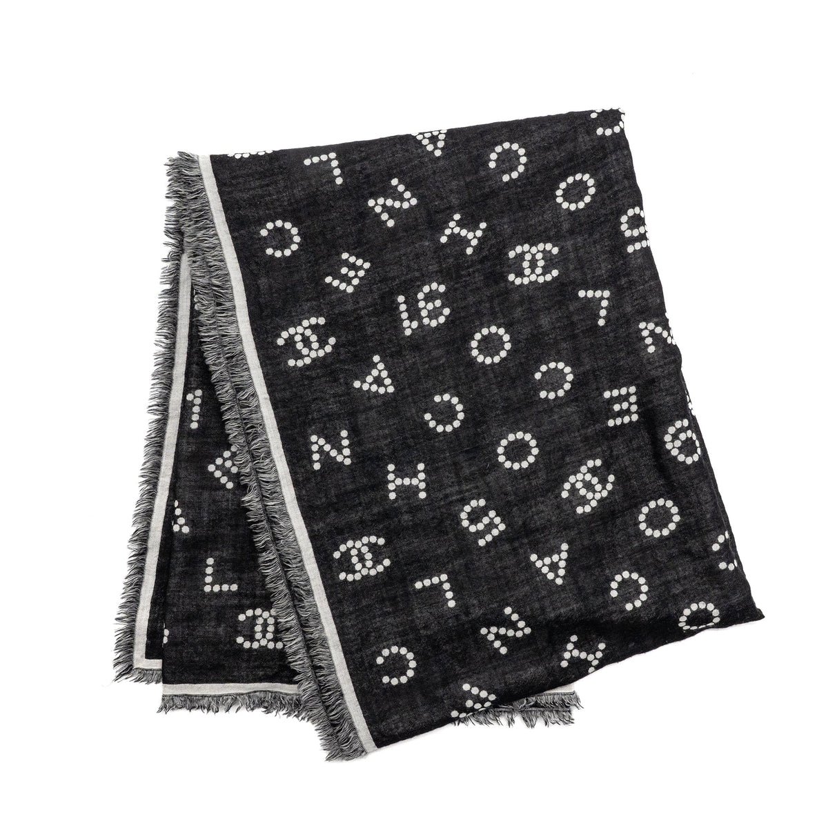 chanel-140cm-cc-letter-5-19-31-shawl-scarf-wool-silk-black-white