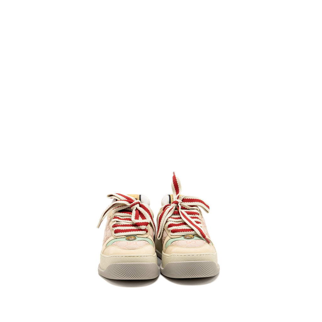 gucci-size-37-screener-trainer-gg-canvas-leather-pink-beige-multicolour
