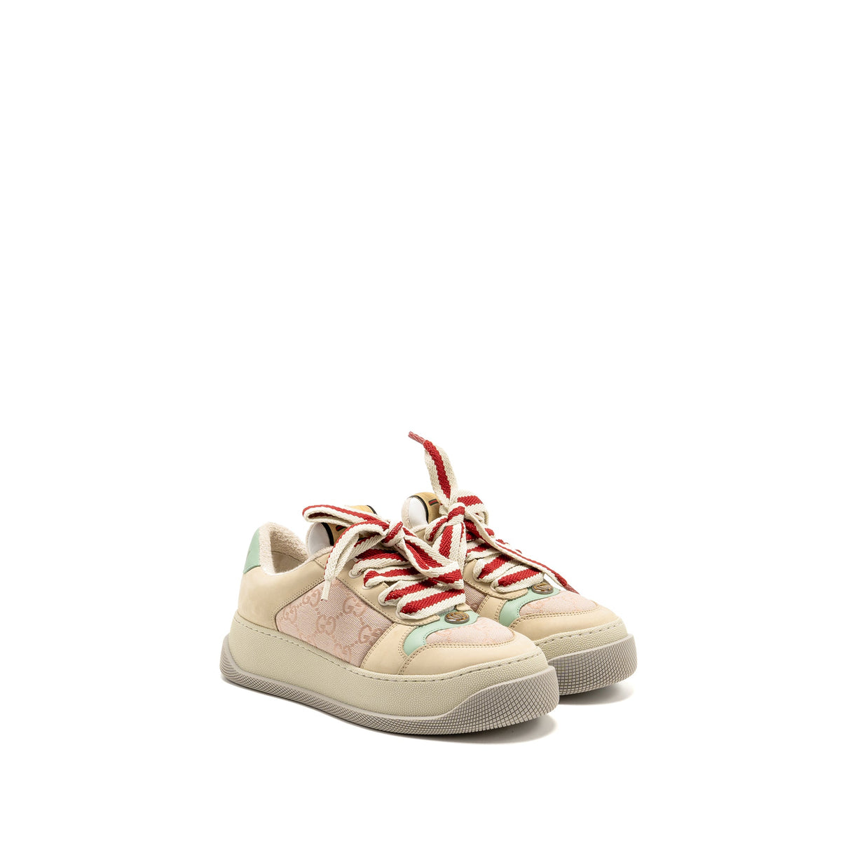gucci-size-37-screener-trainer-gg-canvas-leather-pink-beige-multicolour