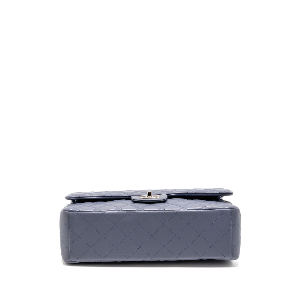 chanel-maxi-classic-double-flap-bag-lambskin-light-purple-shw