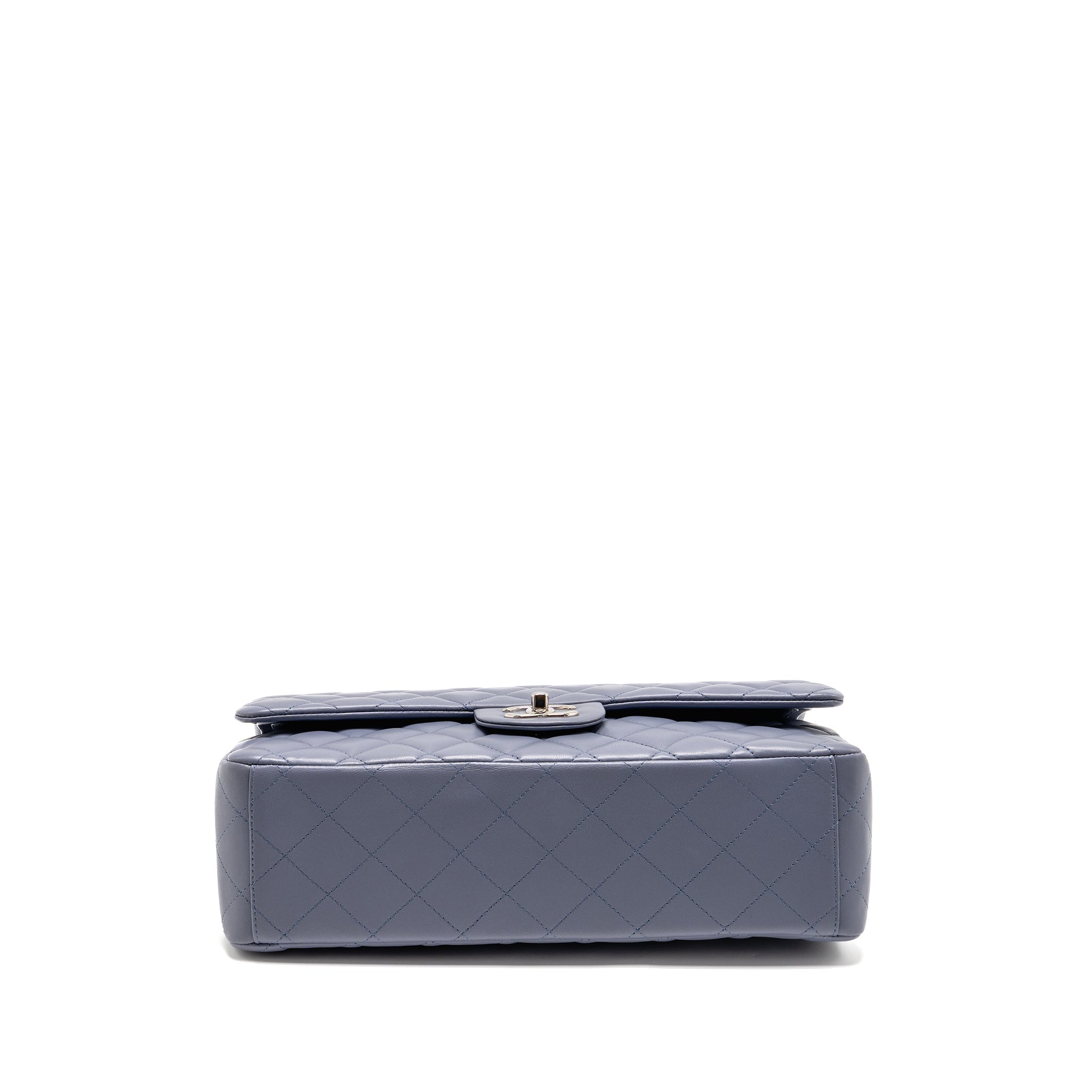 chanel-maxi-classic-double-flap-bag-lambskin-light-purple-shw
