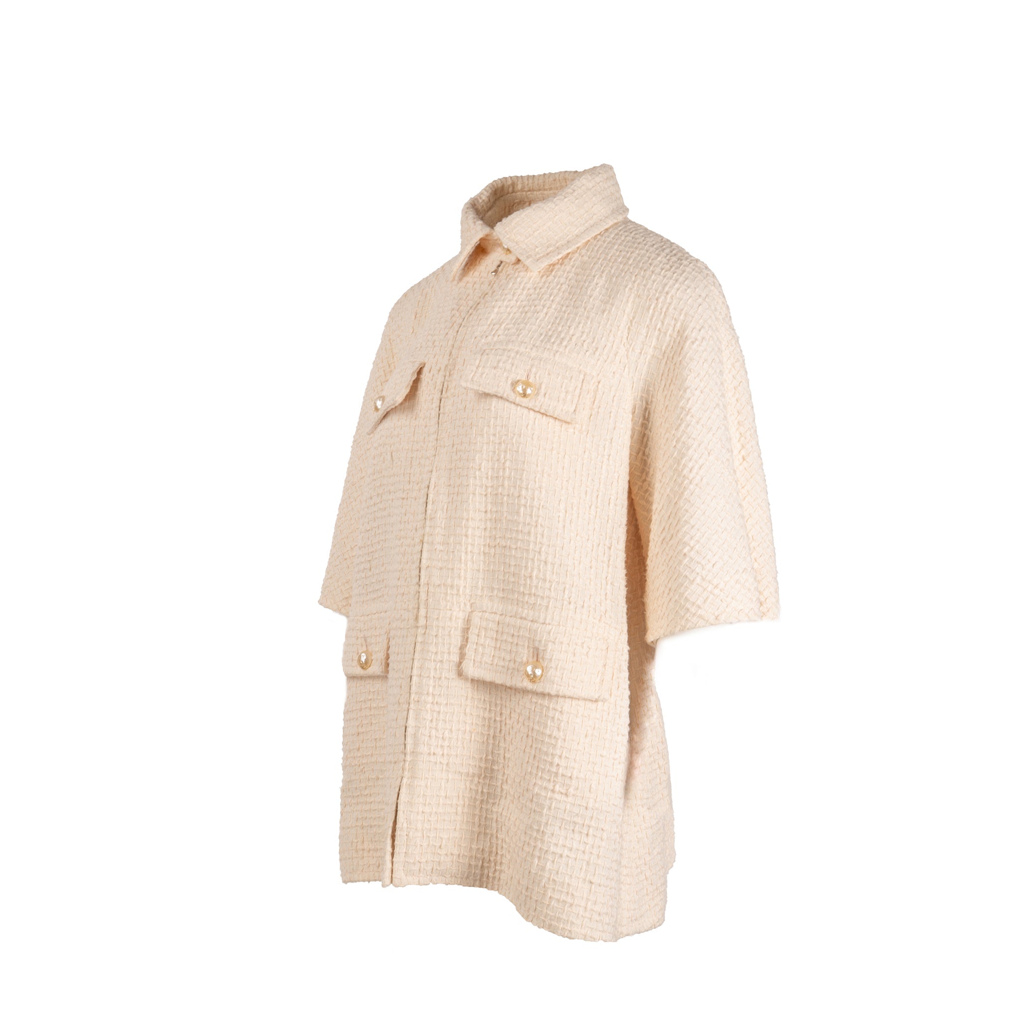 chanel-size-44-pearl-button-zip-up-jacket-tweed-cream