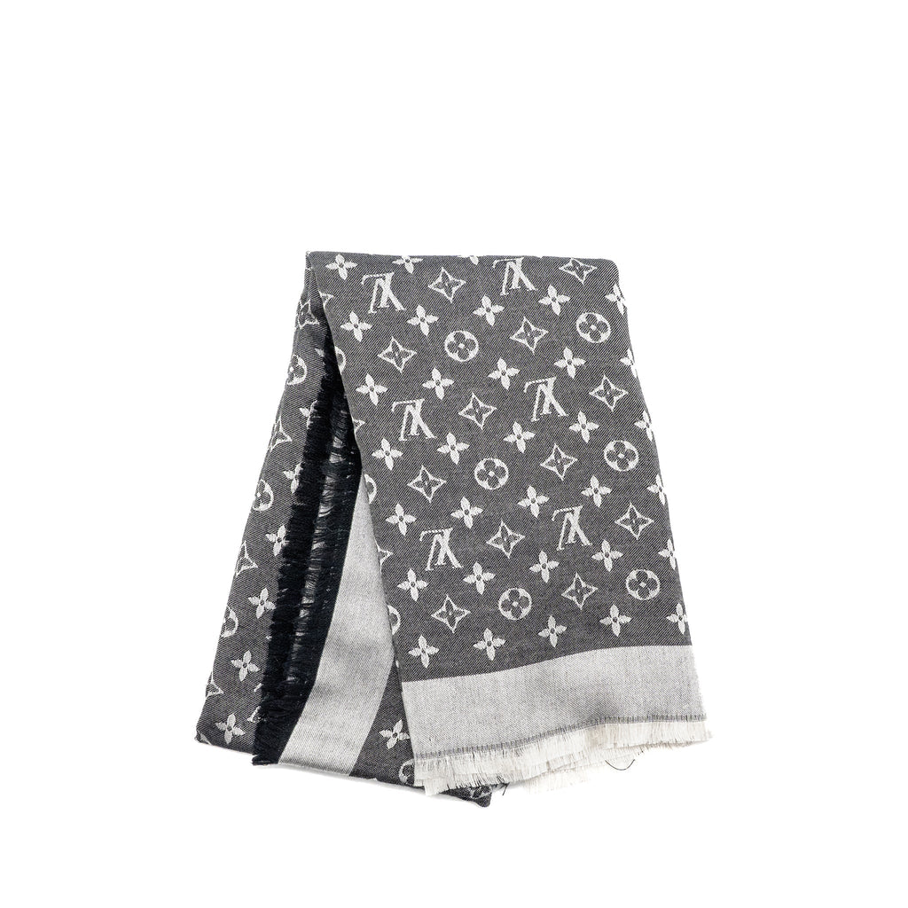 louis-vuitton-monogram-shine-shawl-silk-wool-black-silver