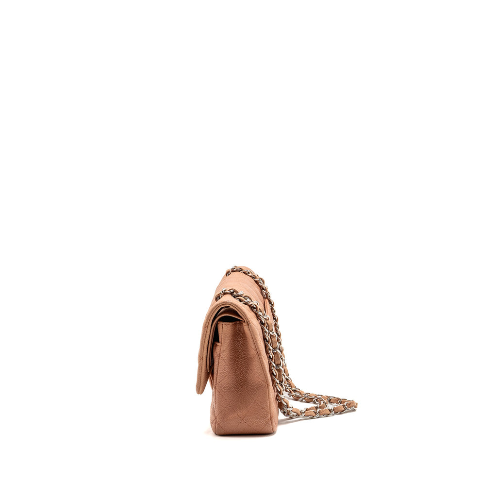 chanel-medium-classic-double-flap-bag-caviar-dark-pink-shw