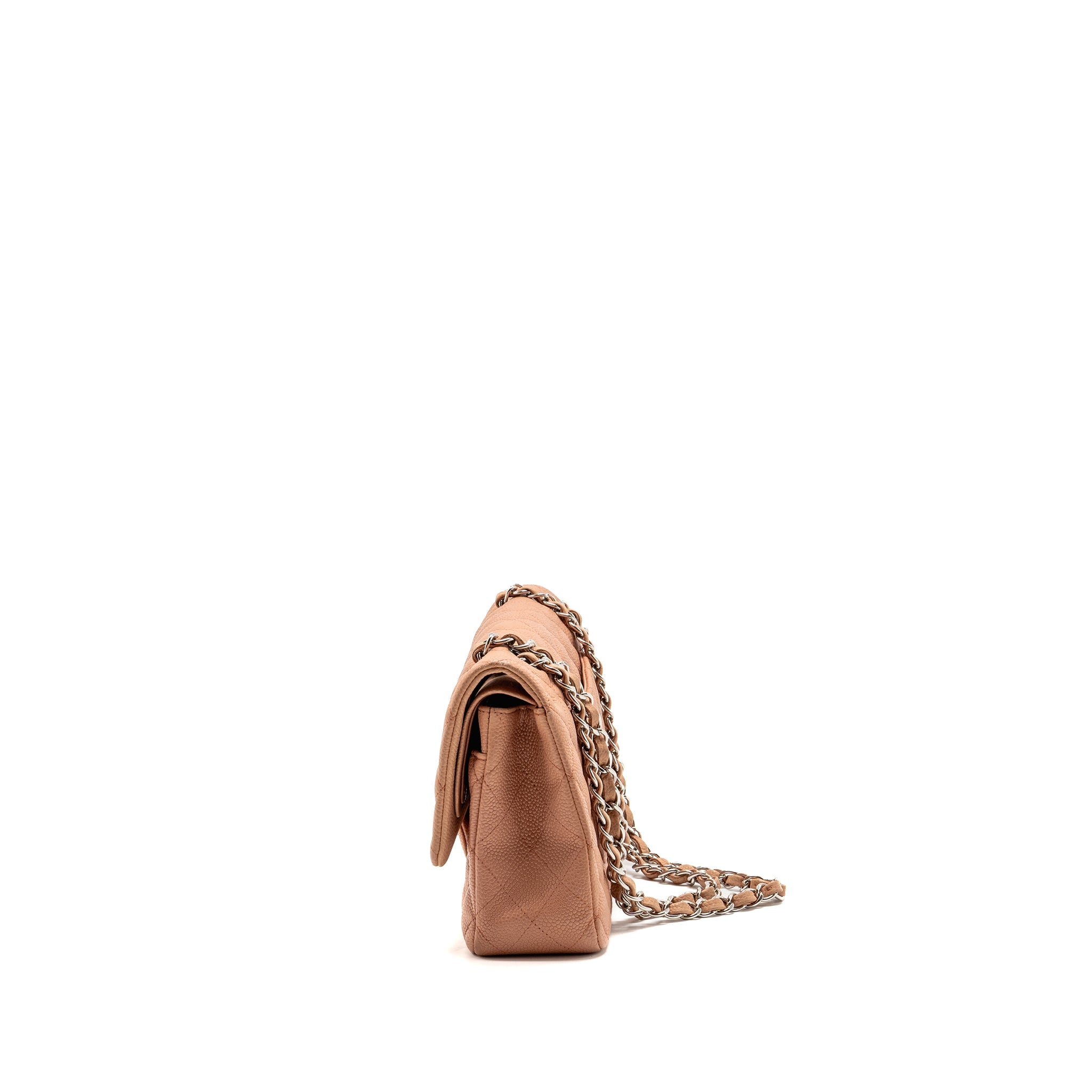 chanel-medium-classic-double-flap-bag-caviar-dark-pink-shw