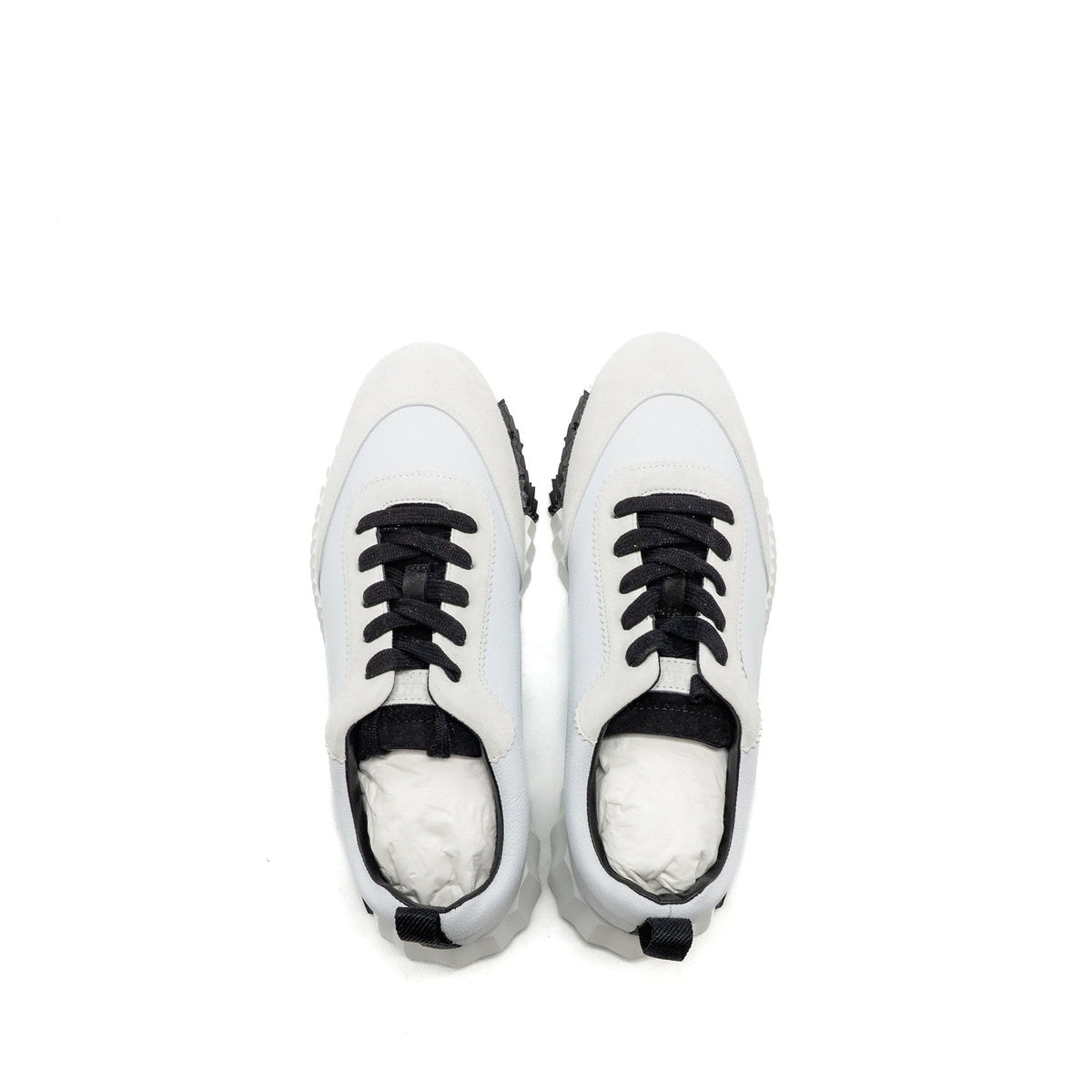 hermes-size-39-femme-bouncing-sneaker-chevre-velours-blanc-black