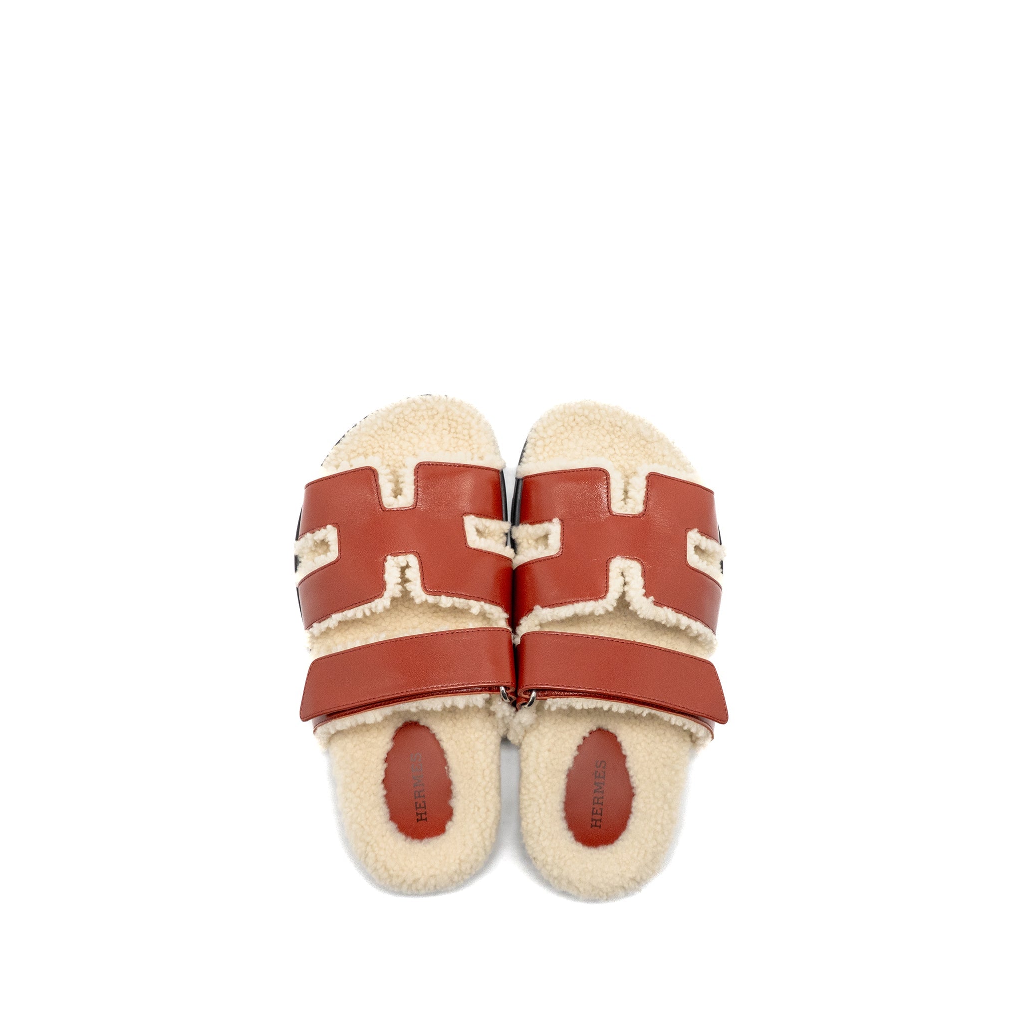 hermes-size-37-femme-chypre-sandals-glazed-napa-shearling-rouge-sanguine-ecru-copy