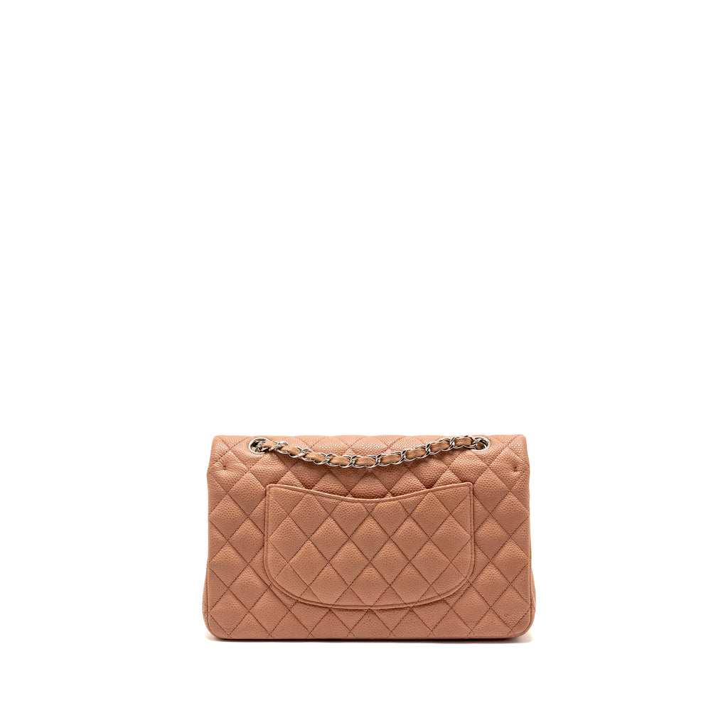 chanel-medium-classic-double-flap-bag-caviar-dark-pink-shw