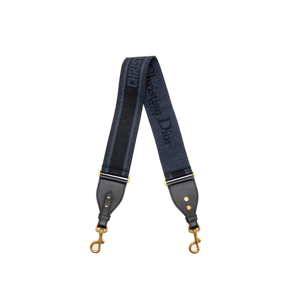 dior-shoulder-strap-fabric-leather-dark-blue-black-ghw