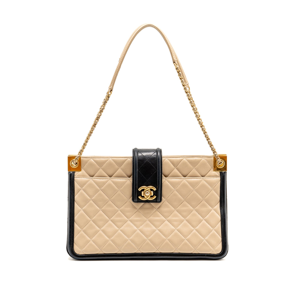 chanel-elegant-cc-tote-quilted-lambskin-beige-black-ghw