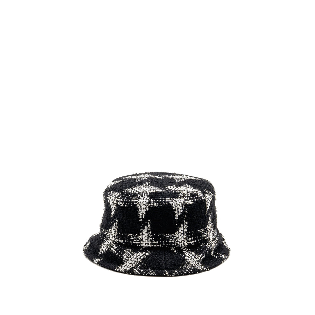 chanel-size-s-bucket-hat-tweed-black-white