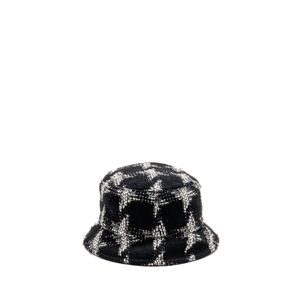 chanel-size-s-bucket-hat-tweed-black-white