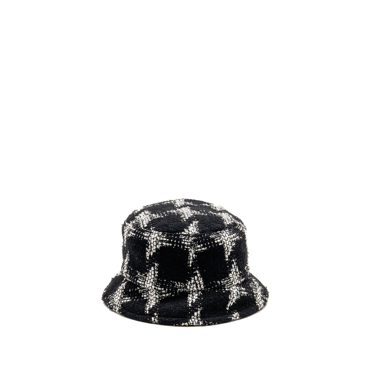 chanel-size-s-bucket-hat-tweed-black-white