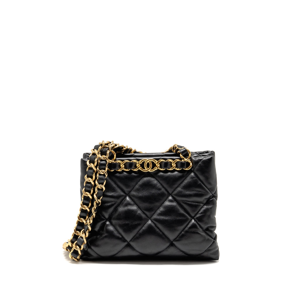 chanel-quilted-double-chain-shopping-tote-bag-lambskin-black-ghw-microchip