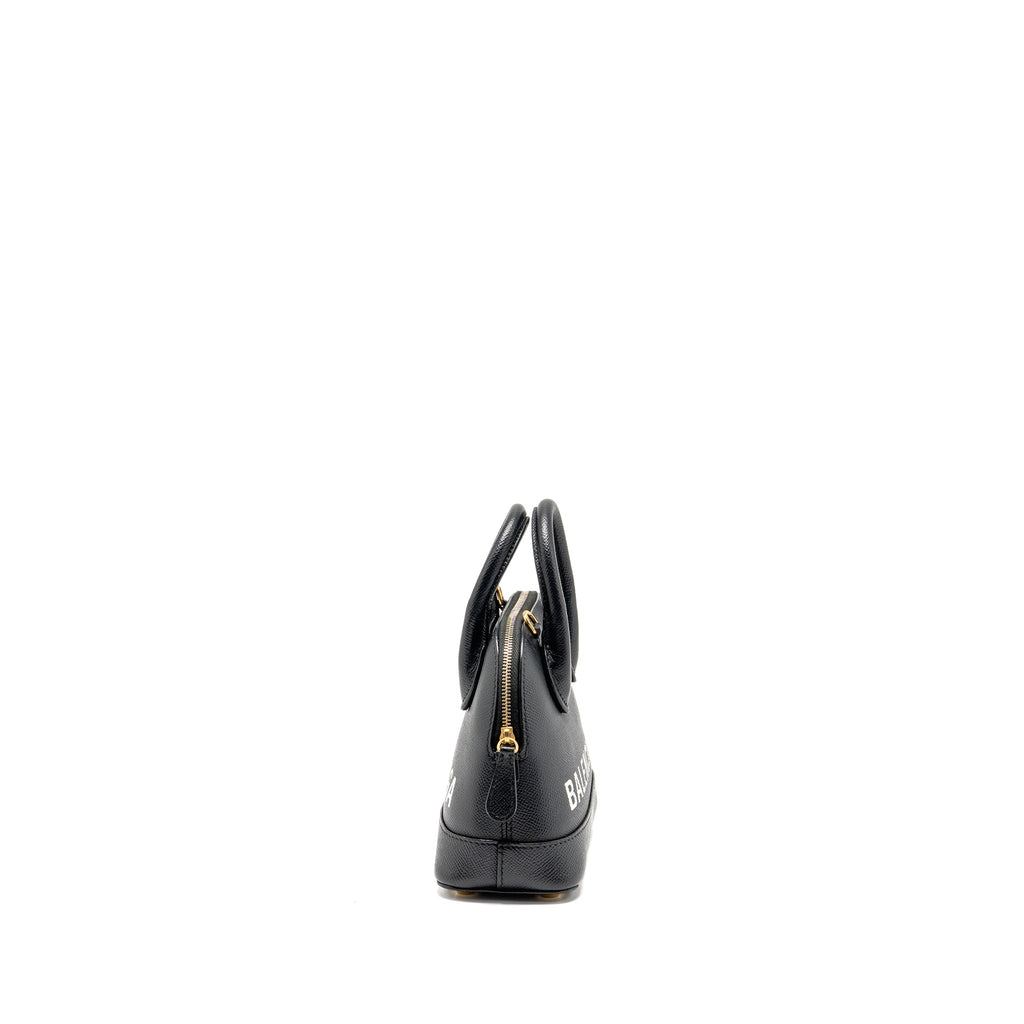 balenciaga-ville-graffiti-top-handle-bowling-bag-xxs-grained-calfskin-black-white-ghw-copy
