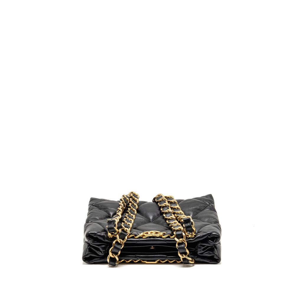 chanel-quilted-double-chain-shopping-tote-bag-lambskin-black-ghw-microchip
