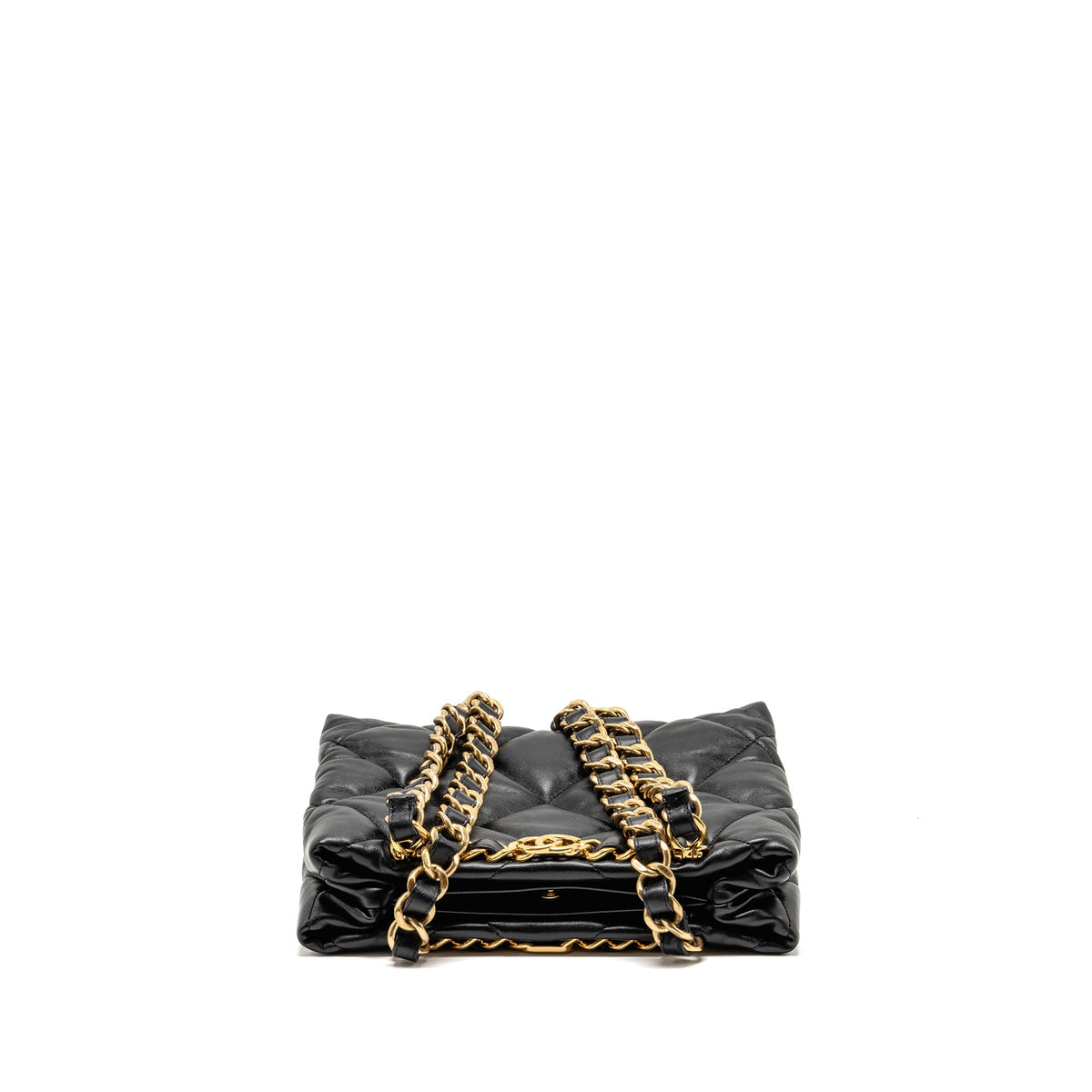 chanel-quilted-double-chain-shopping-tote-bag-lambskin-black-ghw-microchip