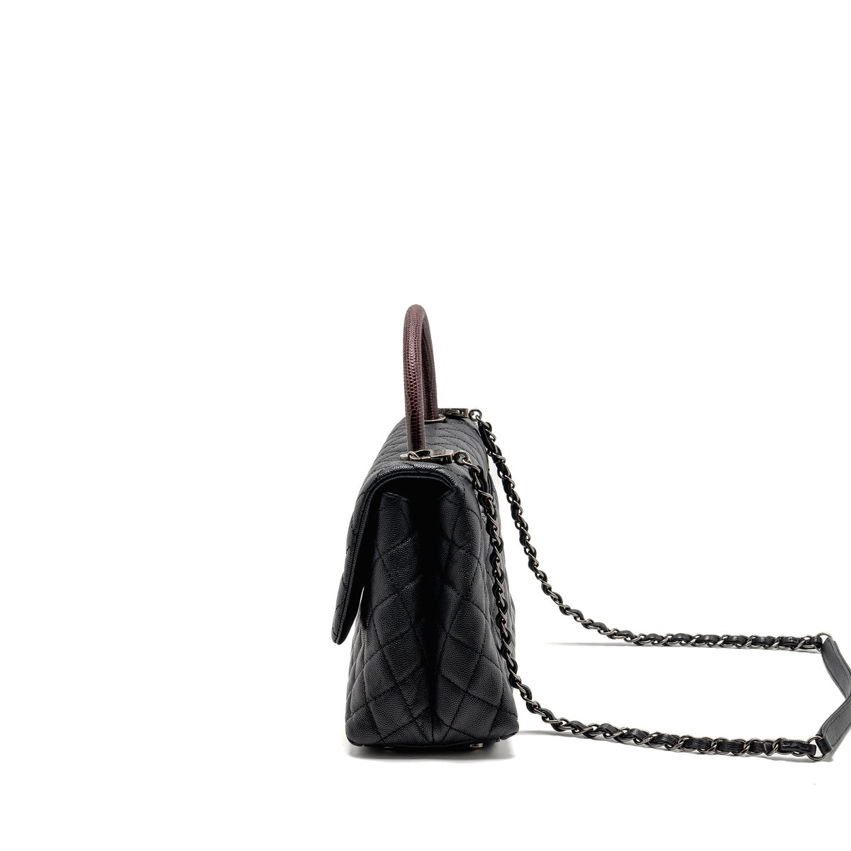 chanel-small-coco-handle-flap-bag-lizard-embossed-handle-caviar-black-ruthenium-hardware