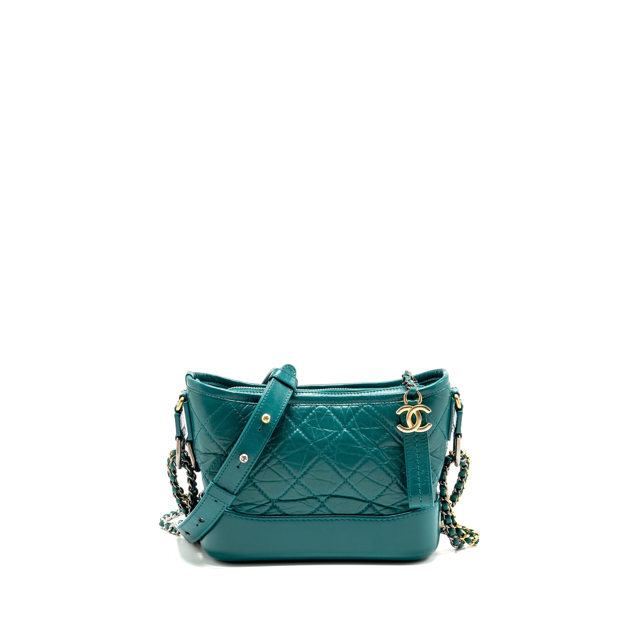 chanel-small-gabrielle-hobo-bag-aged-calfskin-green-multicoloured-hareware-copy