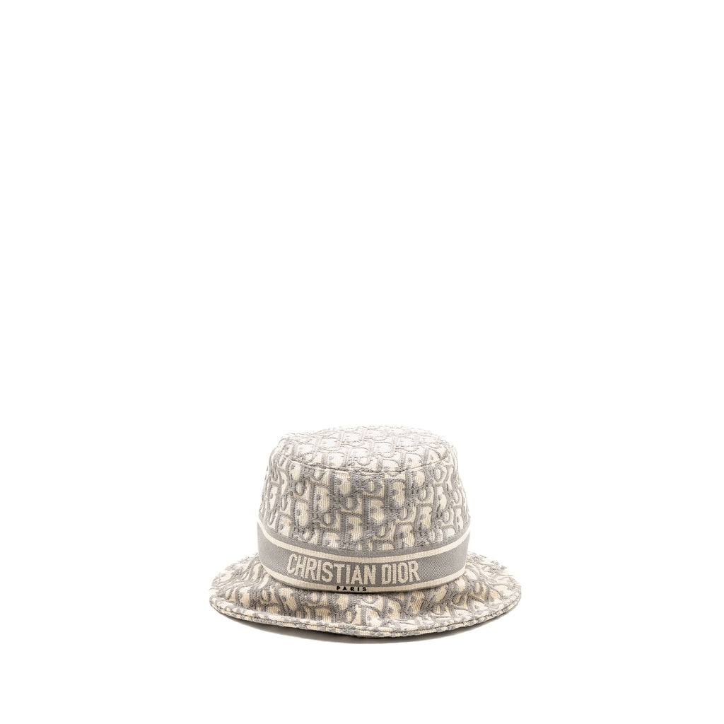 dior-size-58-oblique-small-brim-bucket-hat-cotton-white-gray-copy