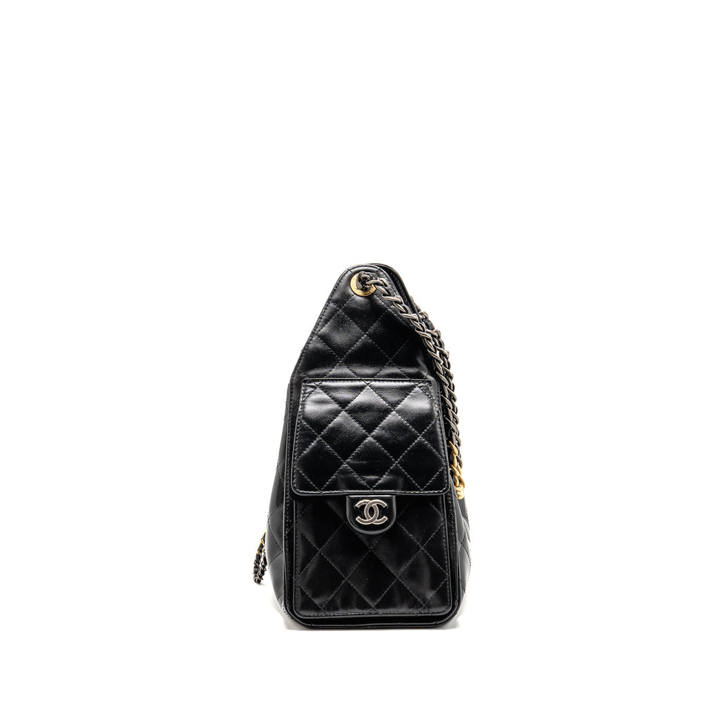 chanel-small-25-bag-aged-calfskin-black-multicolour-hardware-microchip