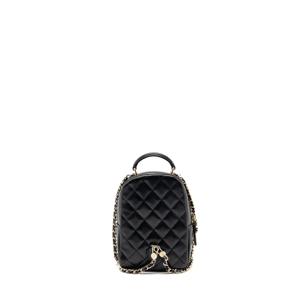 MINI BACKPACK / CROSSBODY BAG CAVIAR BLACK LGHW (MICROCHIP)