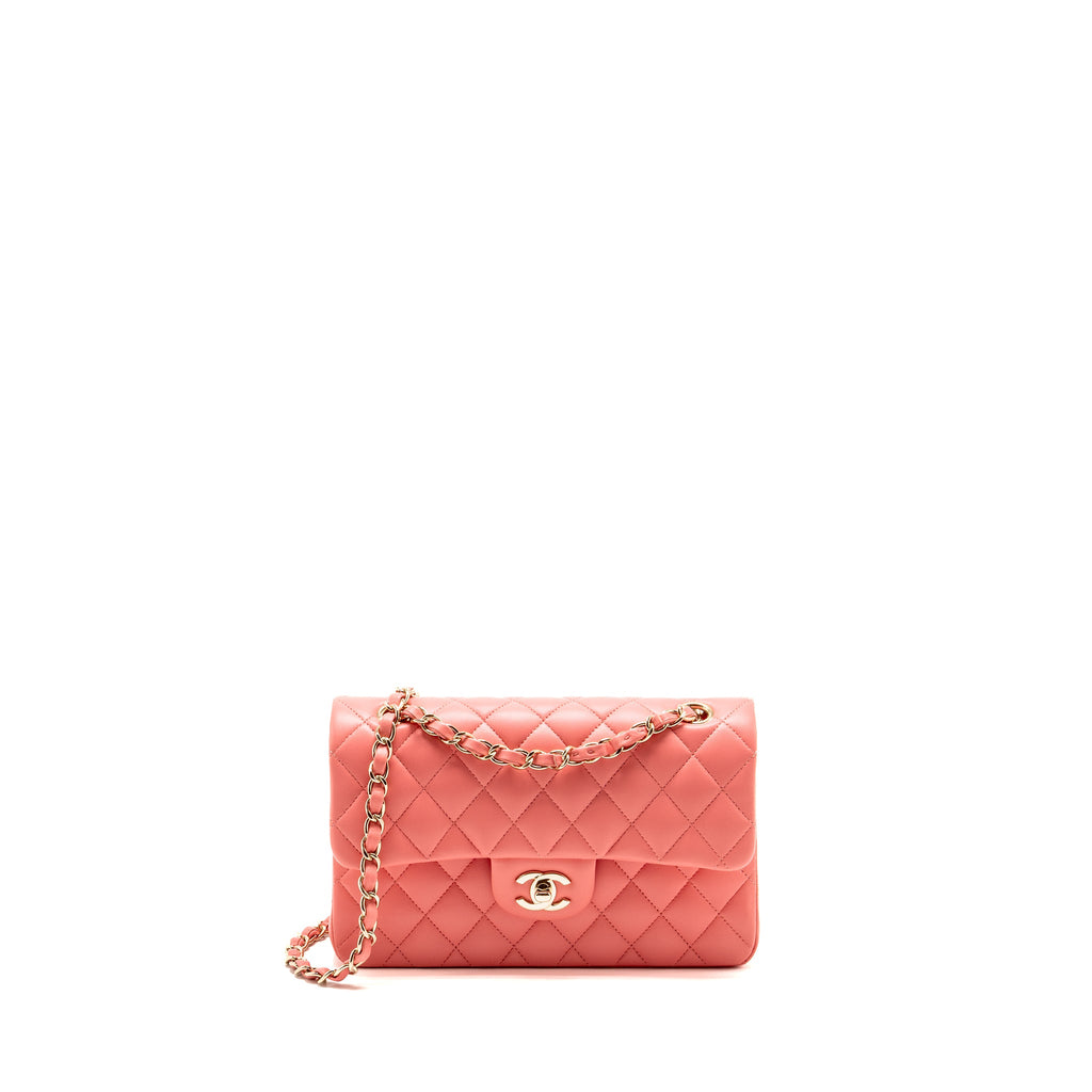 chanel-small-classic-double-flap-bag-lambskin-pink-lghw-microchip