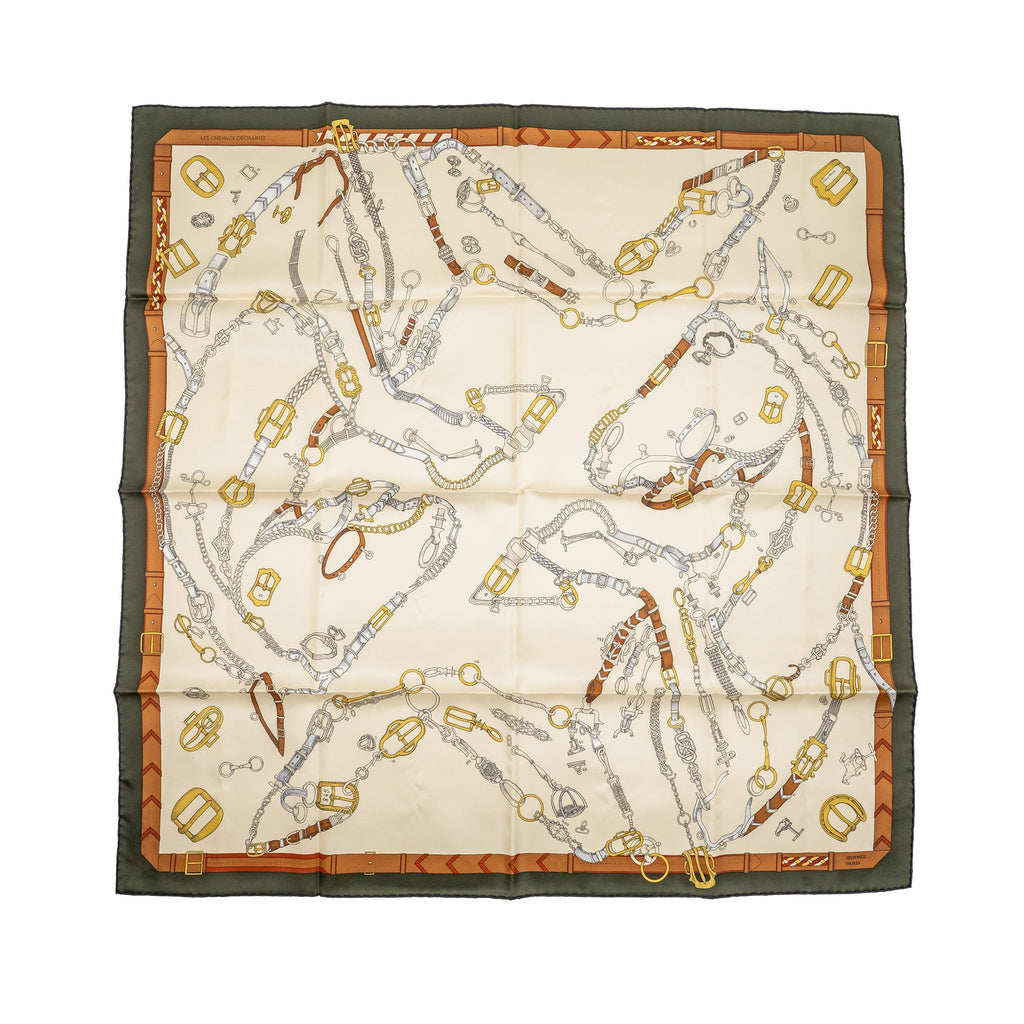 hemes-90cm-silk-scarf-les-chevaux-dechaines-ivoire-vert-loden-vieil-or