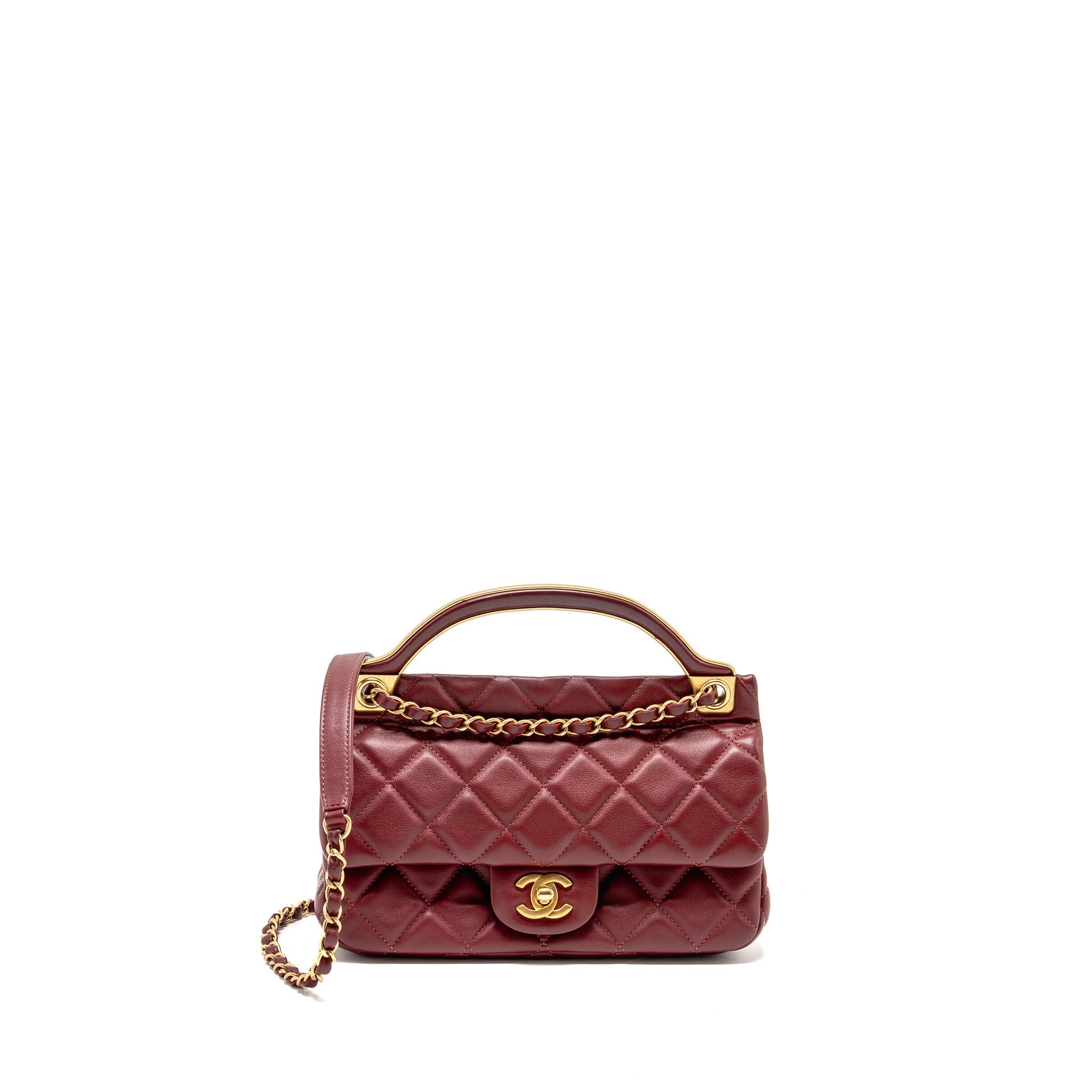 chanel-hanger-flap-bag-lambskin-dark-red-ghw-microchip-copy