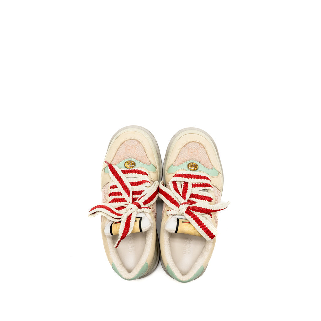 gucci-size-37-screener-trainer-gg-canvas-leather-pink-beige-multicolour