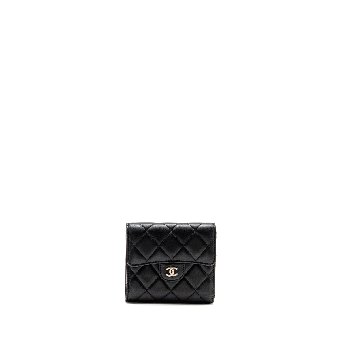 chanel-small-classic-flap-wallet-lambskin-black-shw