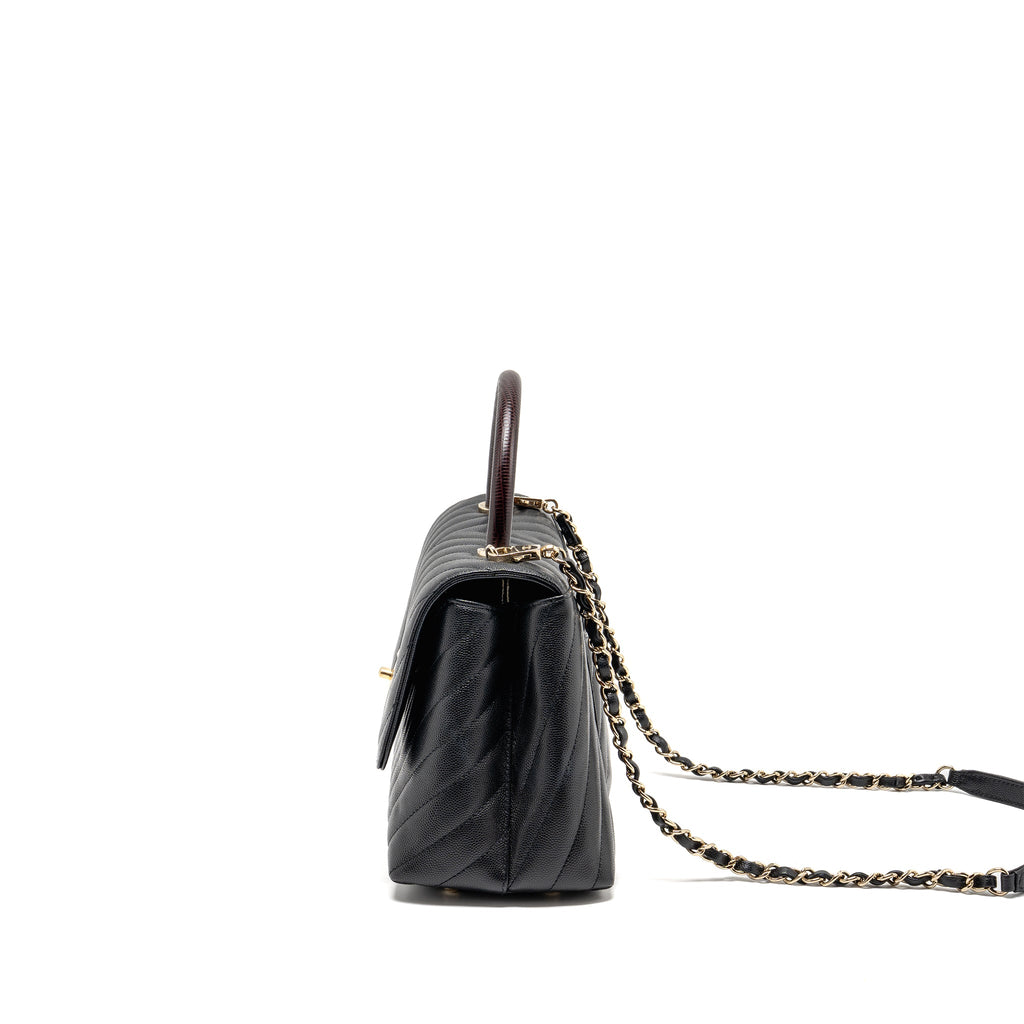 chanel-medium-chevron-coco-handle-caviar-black-burgundy-handle-lghw-copy