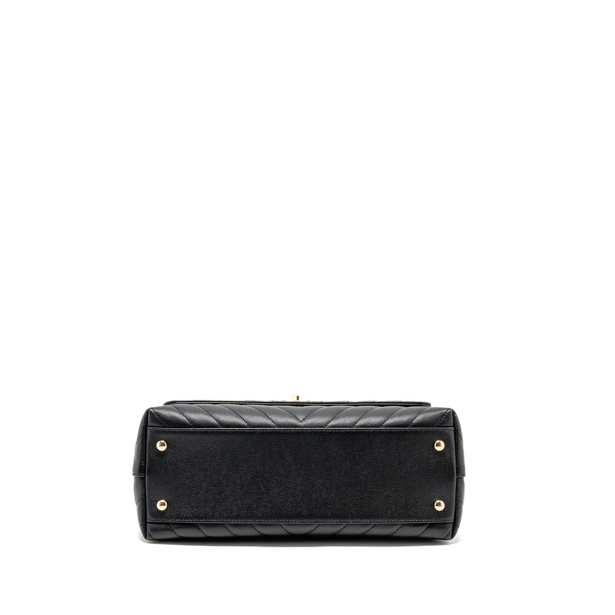 chanel-medium-chevron-coco-handle-caviar-black-burgundy-handle-lghw-copy