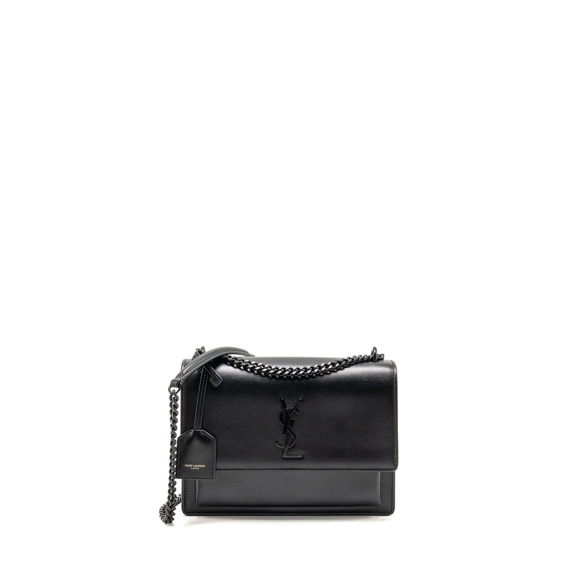 saint-laurent-ysl-medium-sunset-bag-black-calfskin-black-hardware