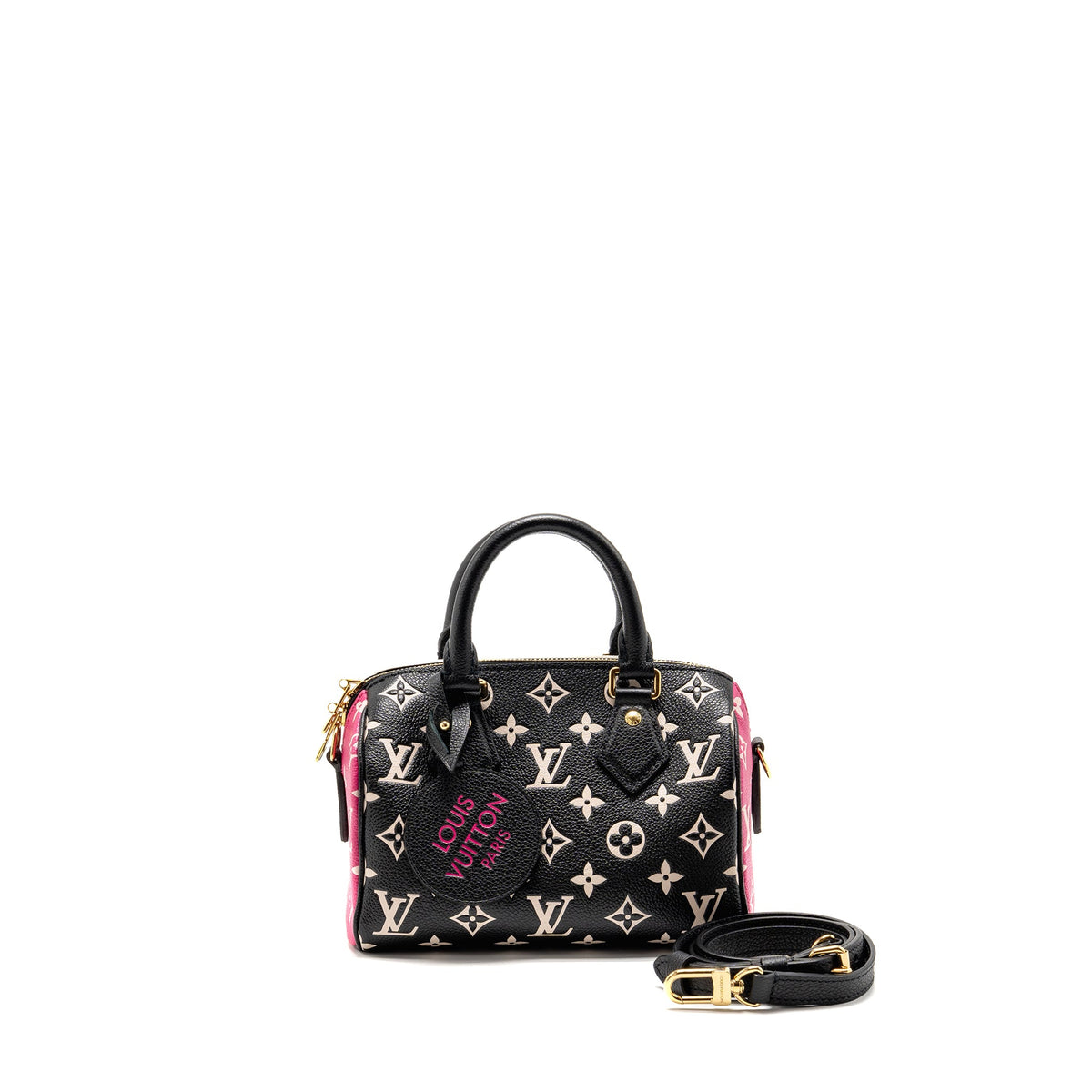 louis-vuitton-speedy-20-bandouliere-monogram-empreinte-leather-black-pink-white-ghw