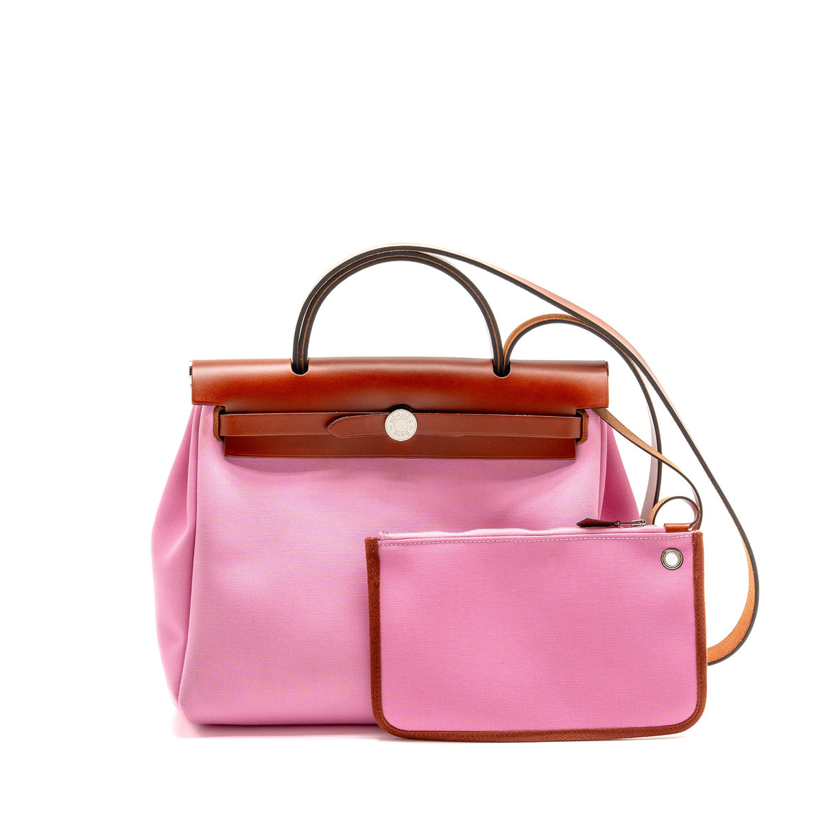 hermes-herbag-31-zip-bag-canvas-hunter-leather-pink-cuivre-shw-stamp-y