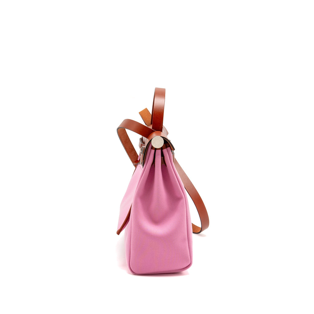 hermes-herbag-31-zip-bag-canvas-hunter-leather-pink-cuivre-shw-stamp-y