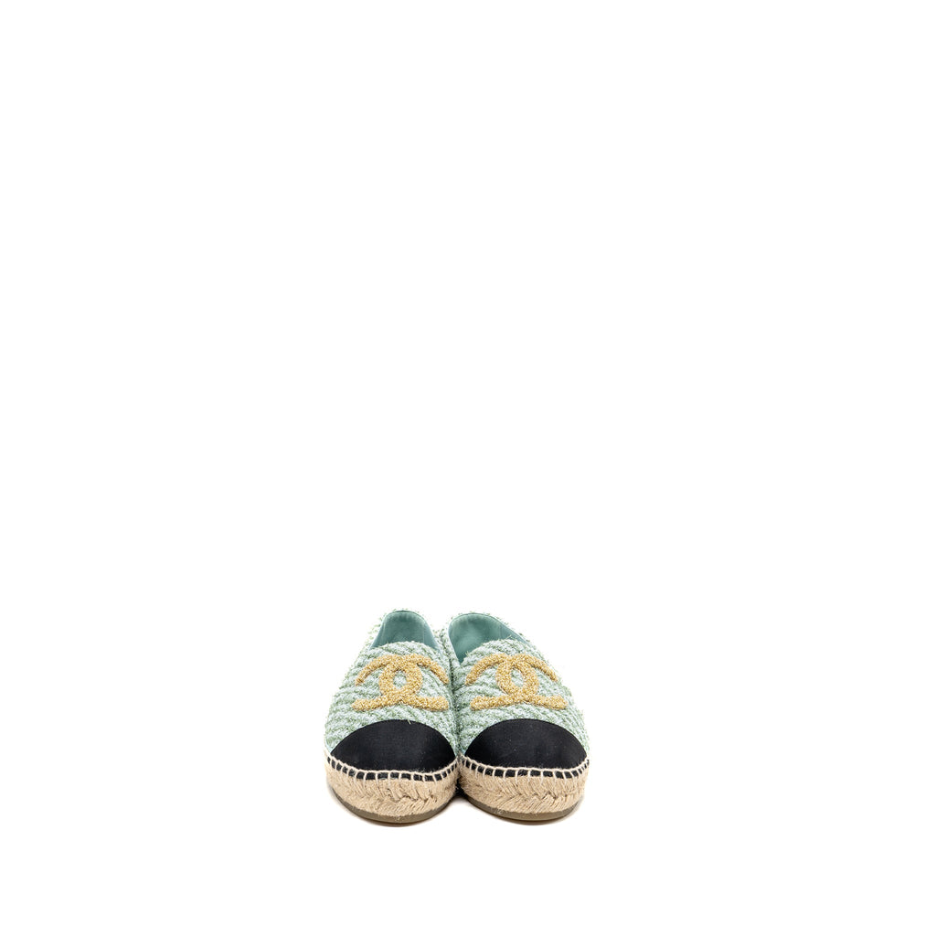 chanel-size-36-23s-espadrilles-tweed-grosgrain-light-blue-green-black-copy