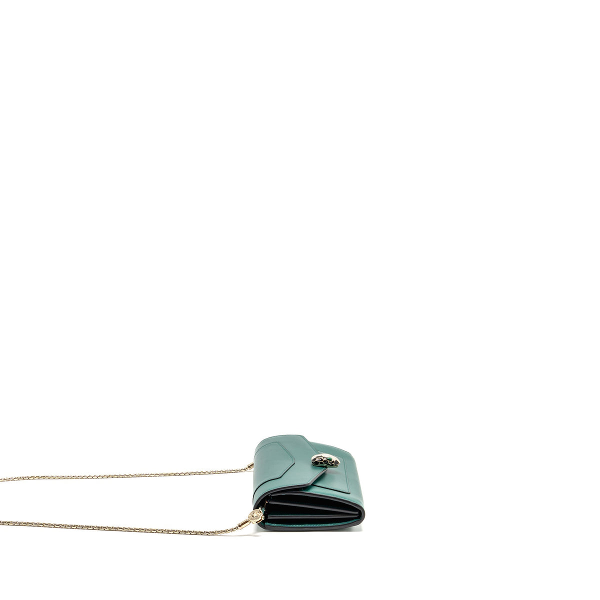 bvlgari-serpenti-flap-wallet-with-chain-calfskin-green-lghw